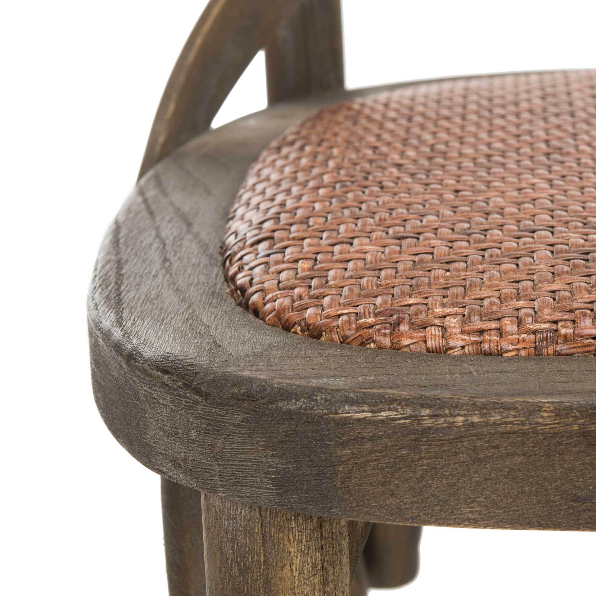 Frederick X Back Farmhouse Chair Distressed Colonial Walnut (Set of 2) - Image 8