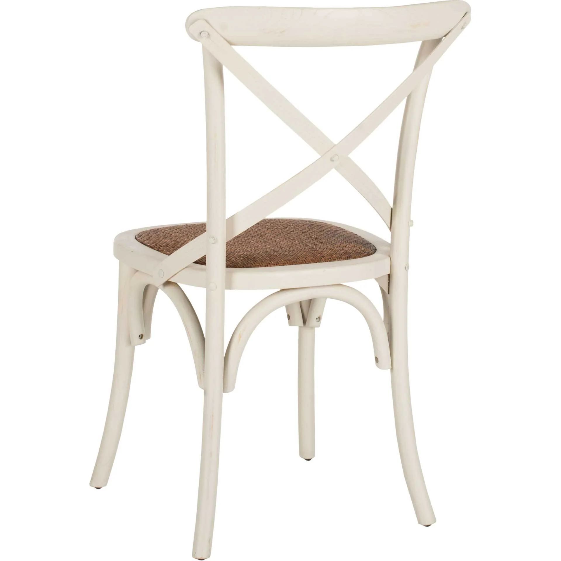 Frederick X Back Farmhouse Chair Distressed Ivory (Set of 2) - Image 4