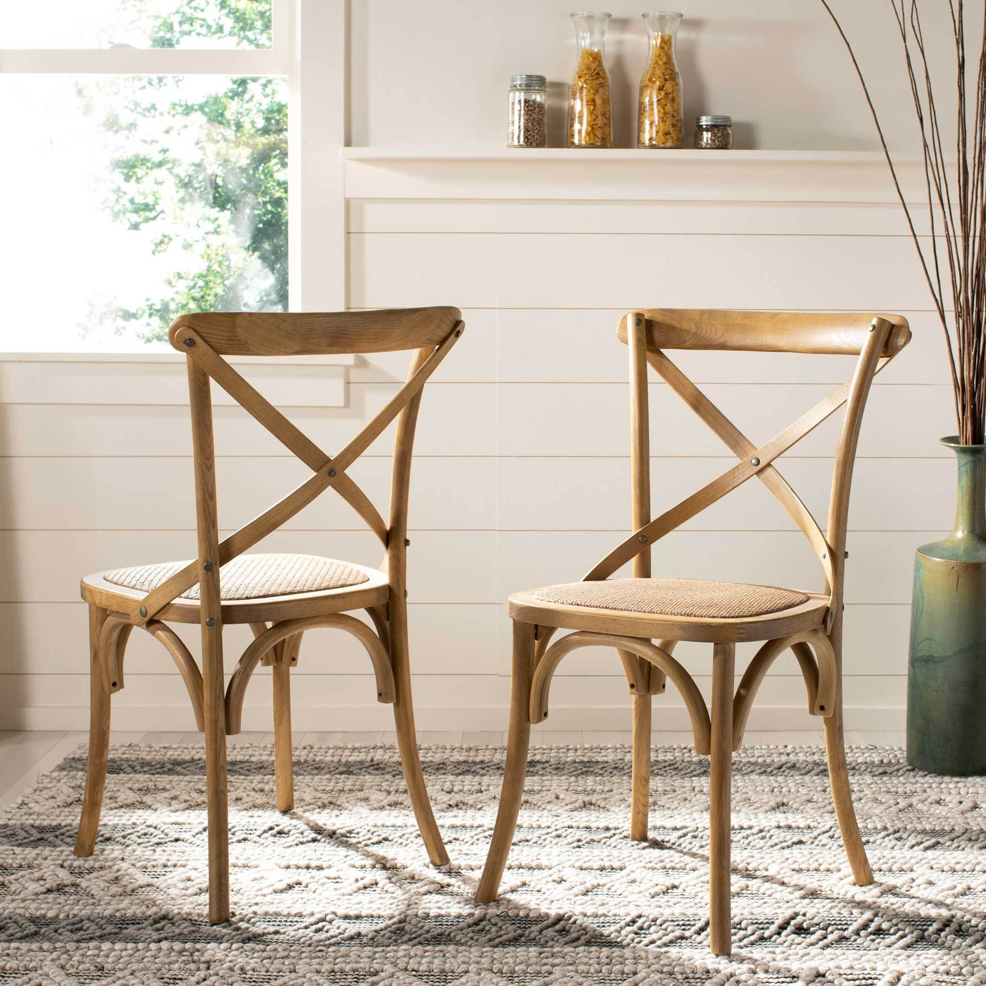 Frederick X Back Farmhouse Chair Weathered Oak (Set of 2) - Image 11