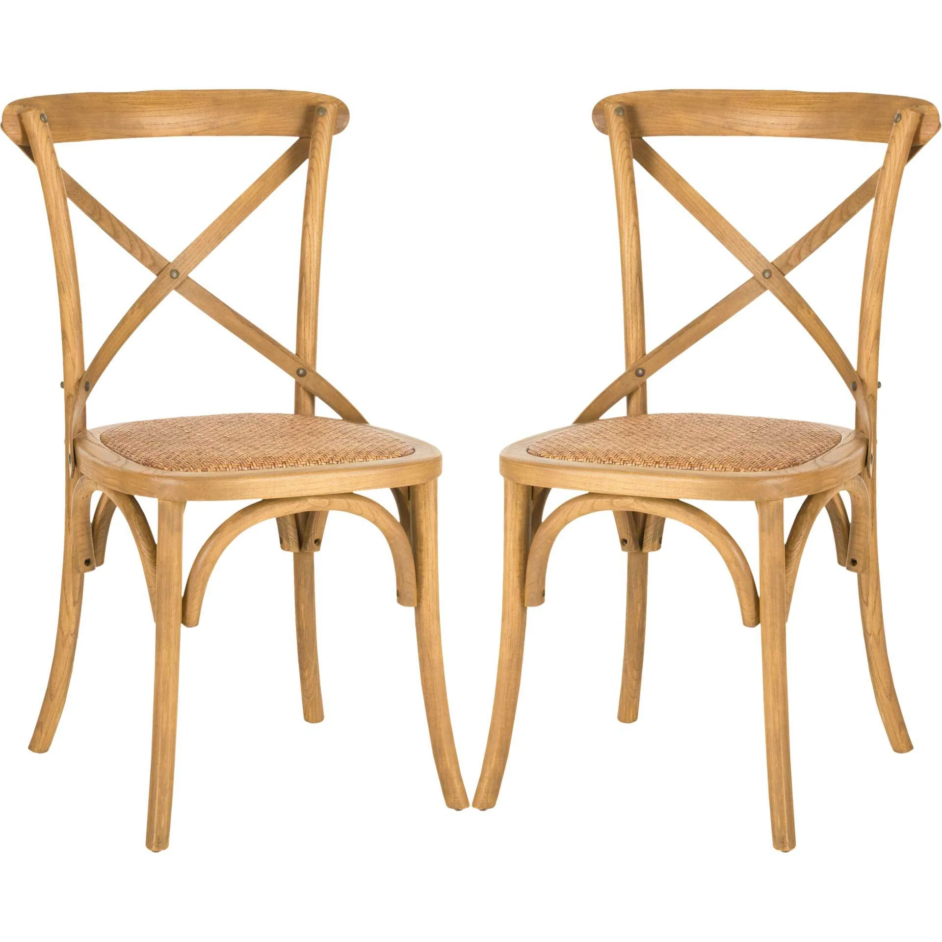 Frederick X Back Farmhouse Chair Weathered Oak (Set of 2) - Image 2