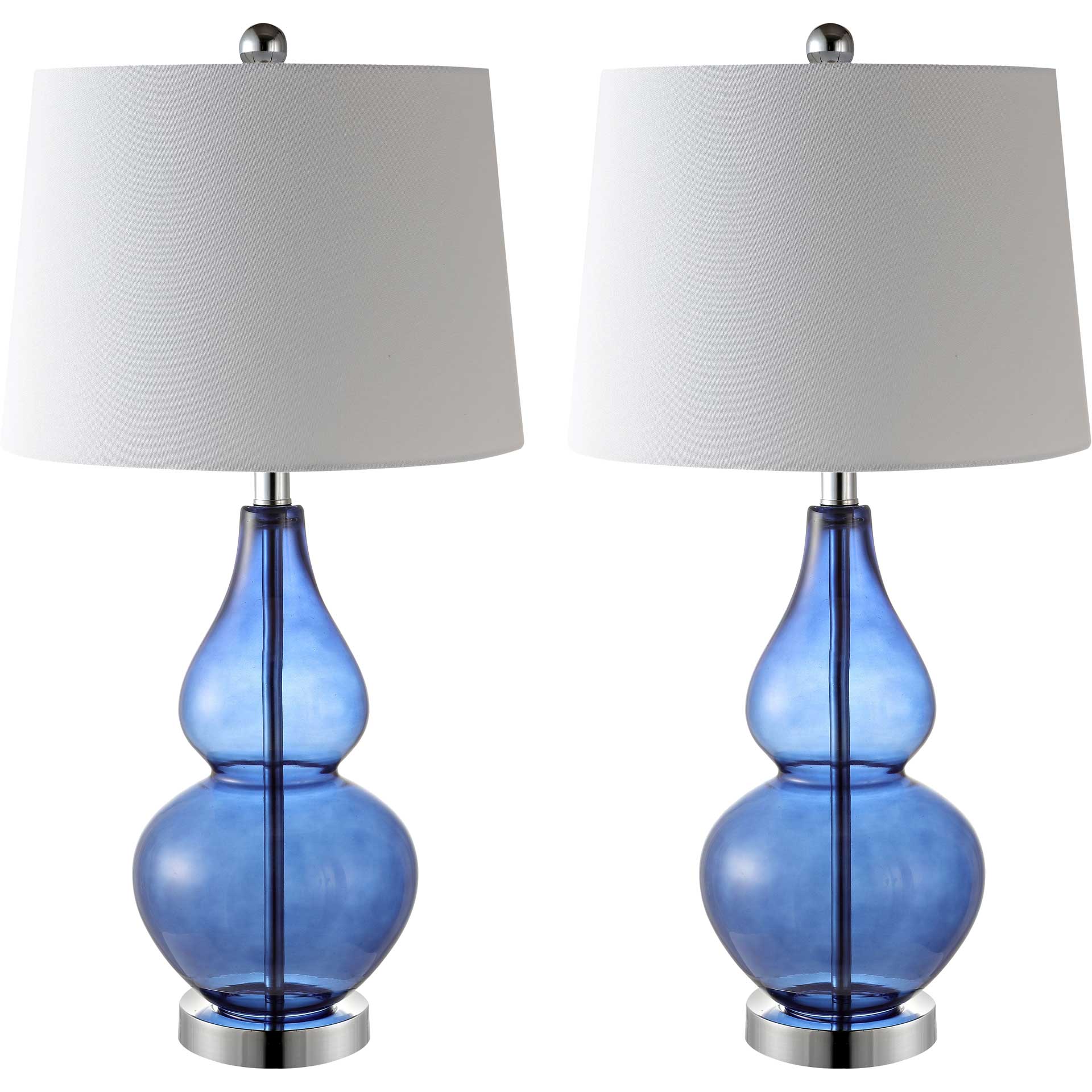 Fredio Table Lamps Blue/Chrome (Set of 2) - Image 3