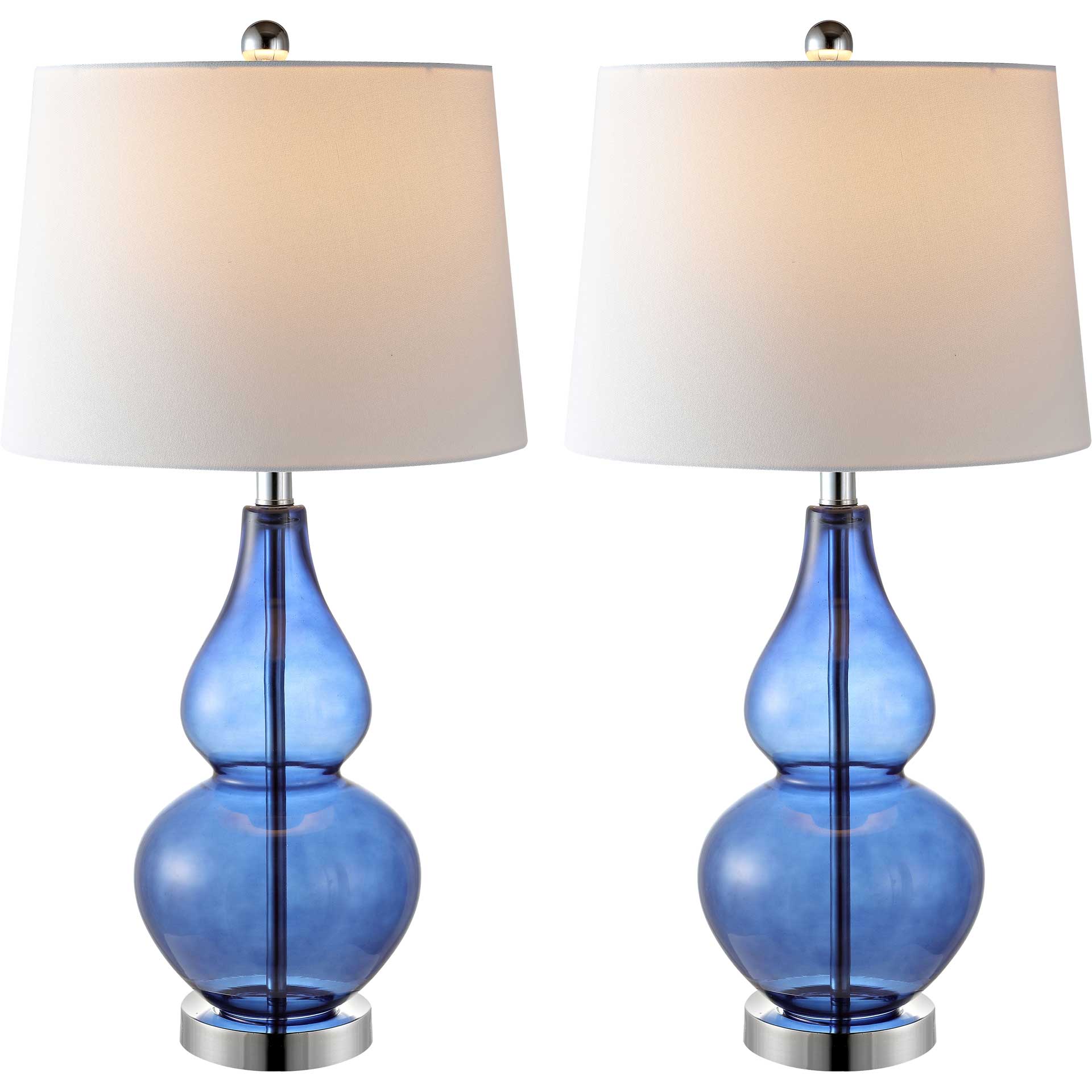 Fredio Table Lamps Blue/Chrome (Set of 2) - Image 4