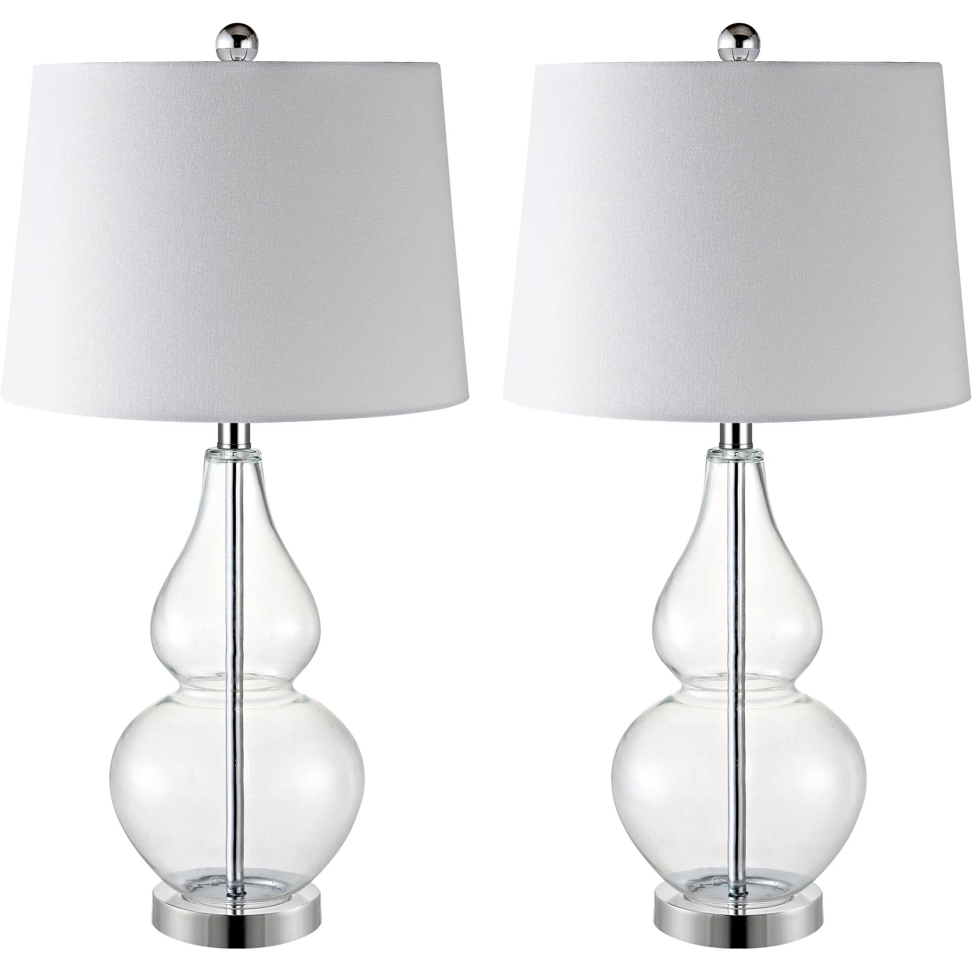 Fredio Table Lamps Clear/Chrome (Set of 2) - Image 2