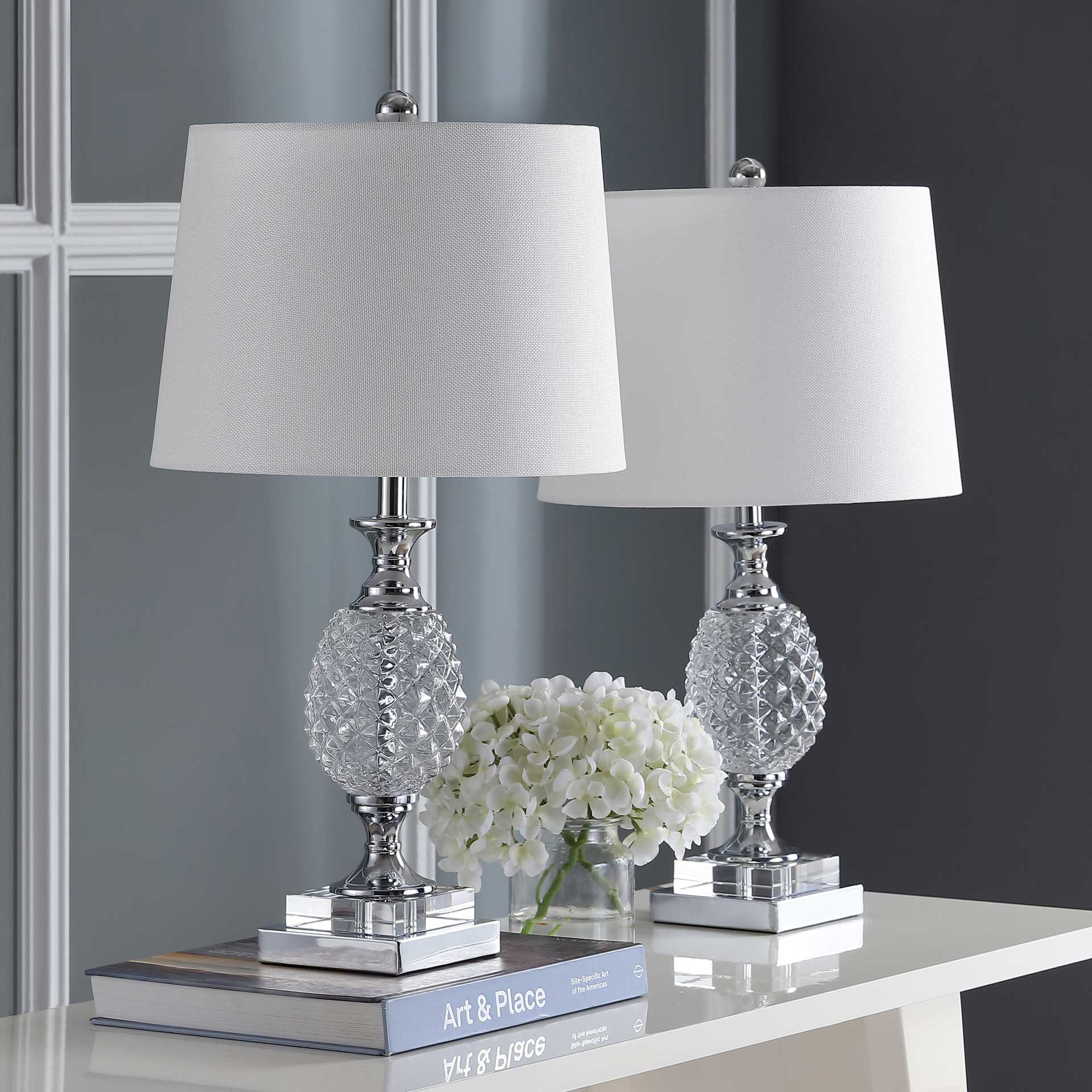 Freja Table Lamp Chrome/Clear (Set of 2) - Image 3