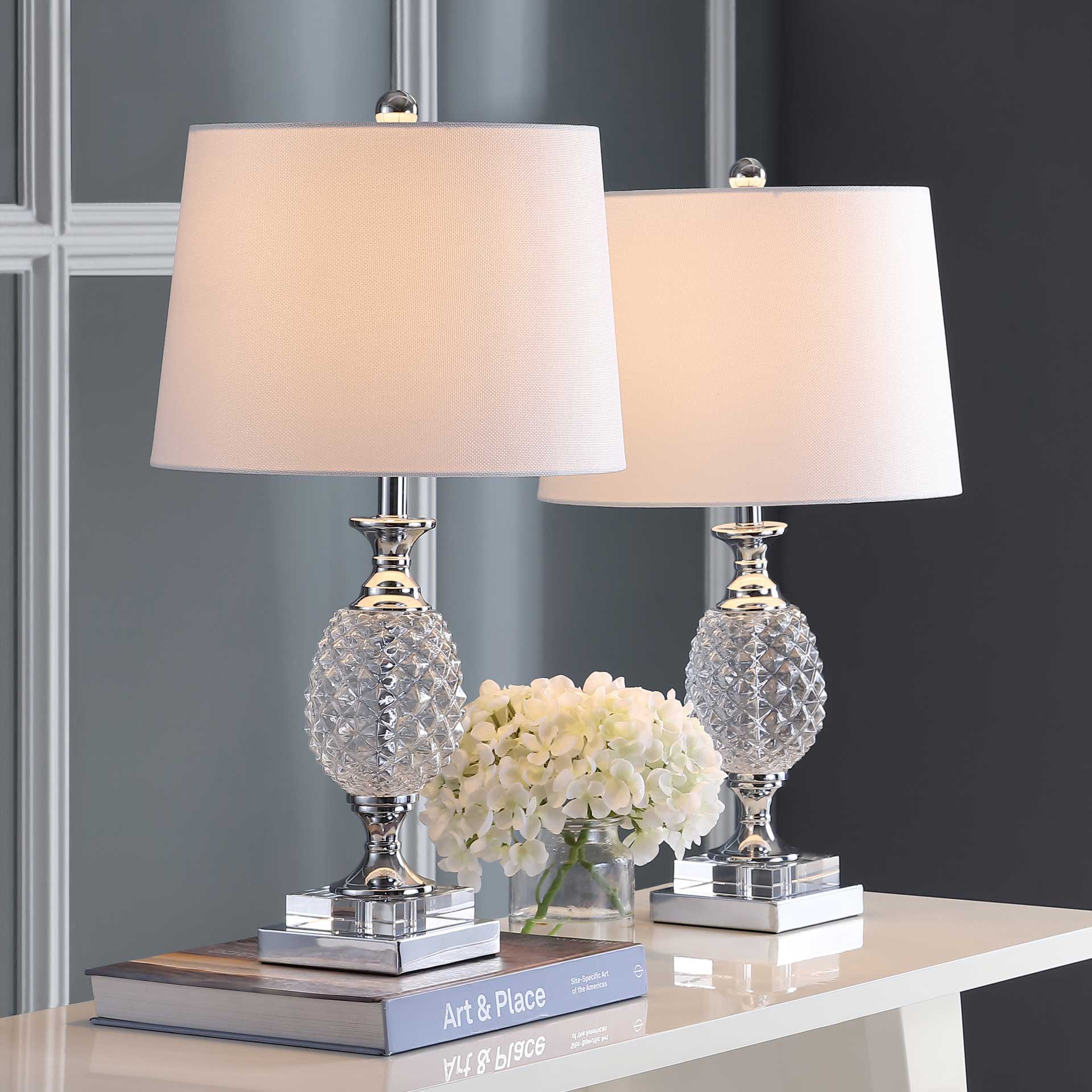 Freja Table Lamp Chrome/Clear (Set of 2) - Image 4