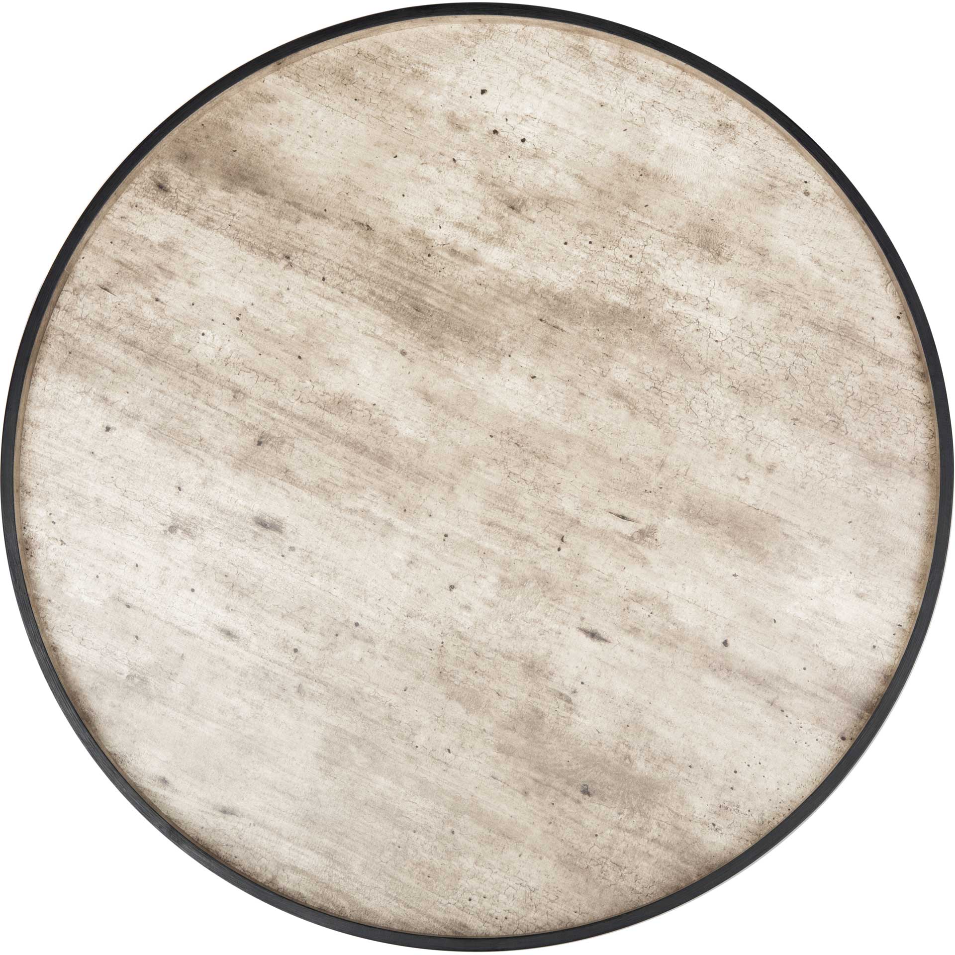 Freya Round Tray Top Coffee Table Light Gray/Black - Image 3