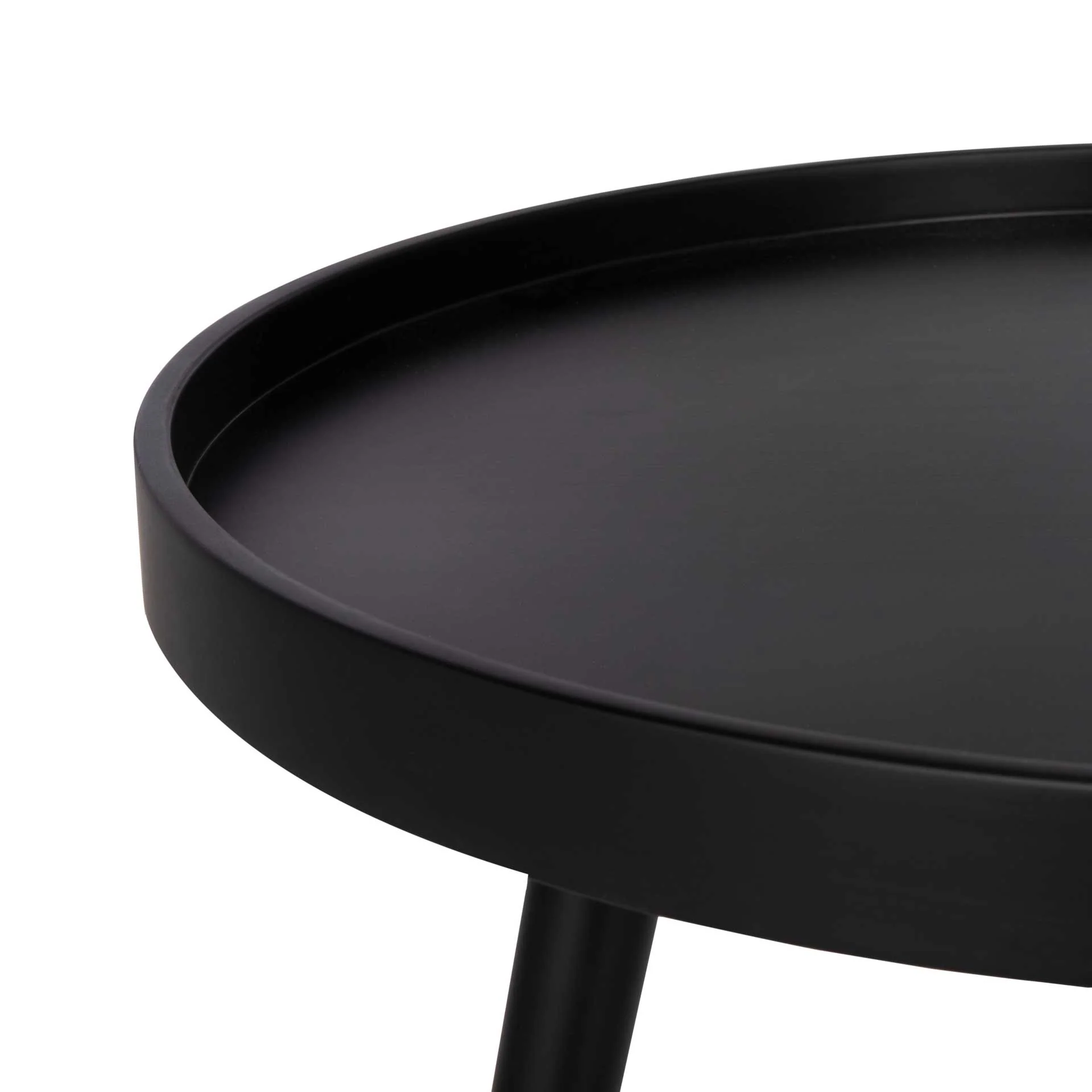 Freya Round Tray Top Side Table Black - Image 3