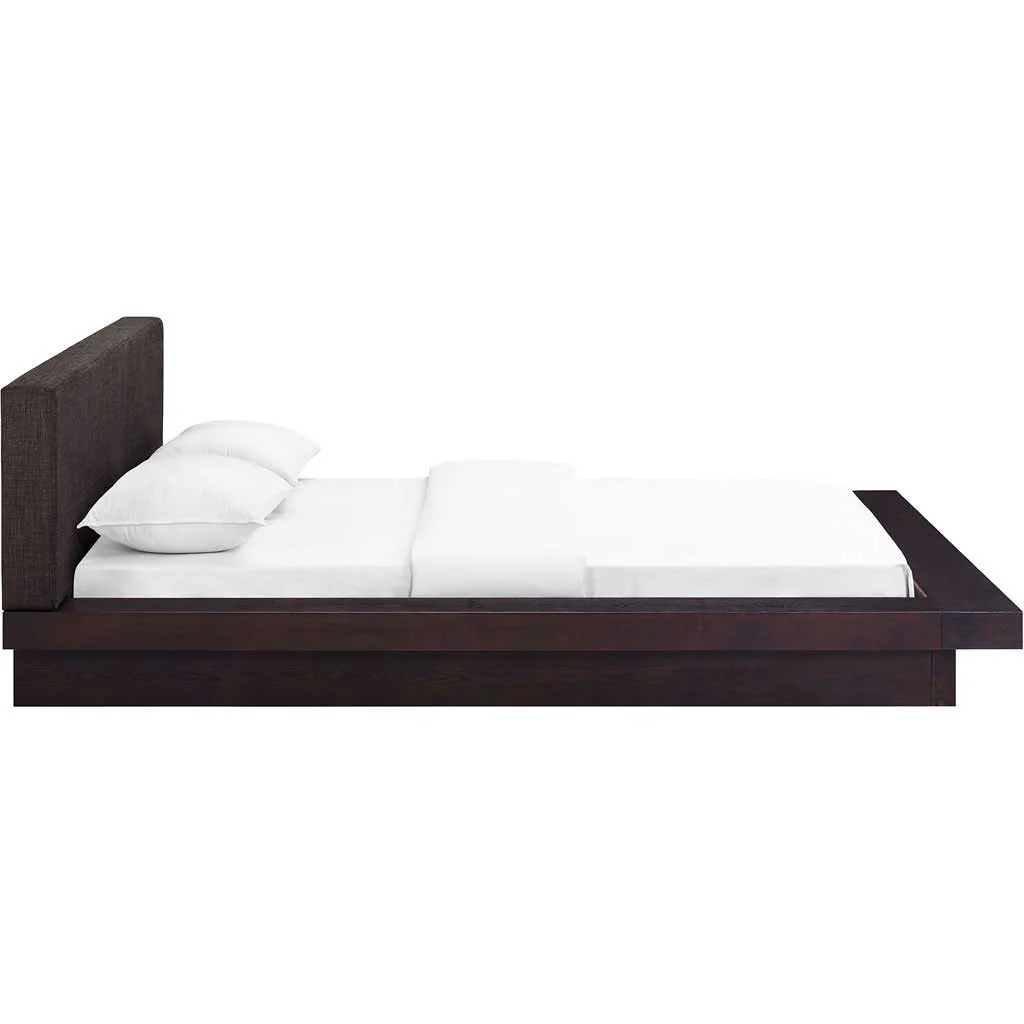 Freyja Fabric Platform Bed Cappuccino/Latte - Image 2