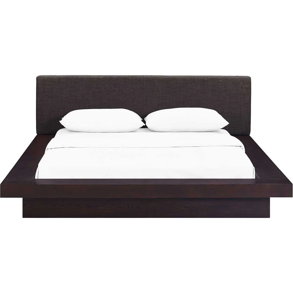Freyja Fabric Platform Bed Cappuccino/Latte - Image 3