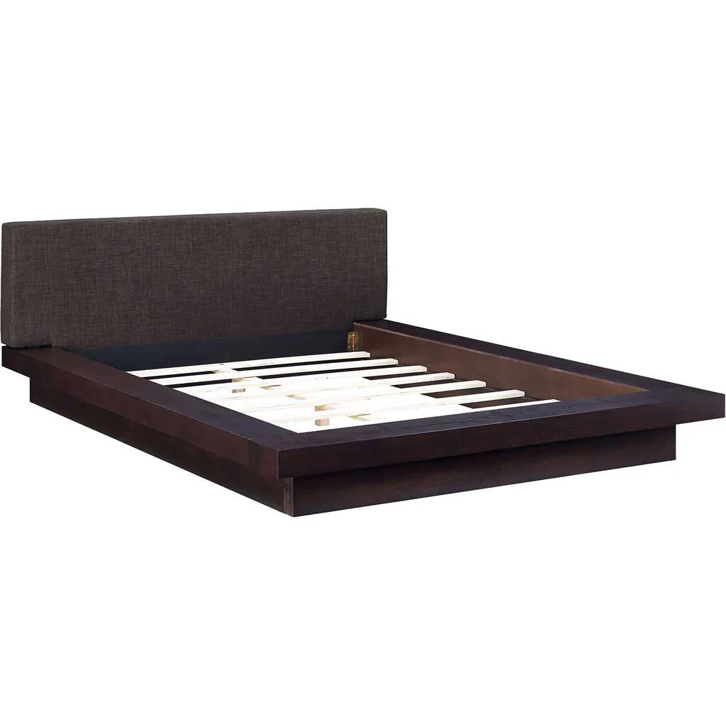 Freyja Fabric Platform Bed Cappuccino/Latte - Image 4