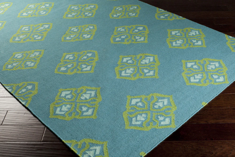 Frontier Ancient Teal/Lime Area Rug - Image 4