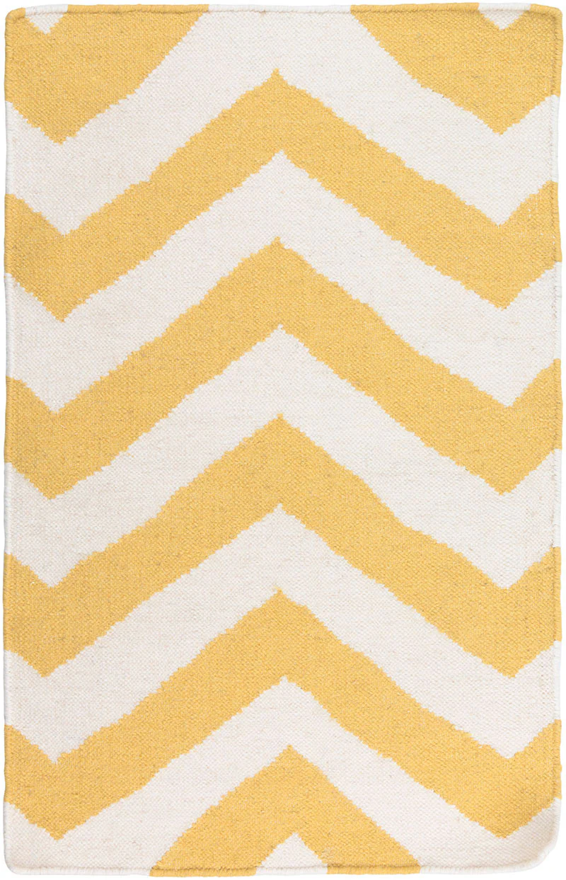 Frontier Chevron Gold/Ivory Area Rug - Image 3