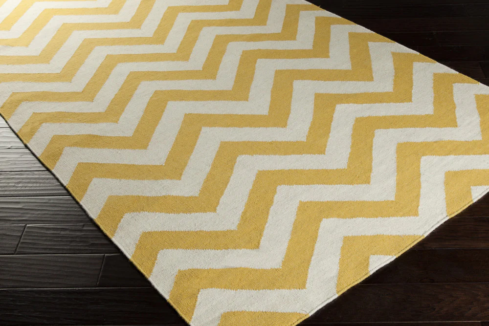 Frontier Chevron Gold/Ivory Area Rug - Image 4