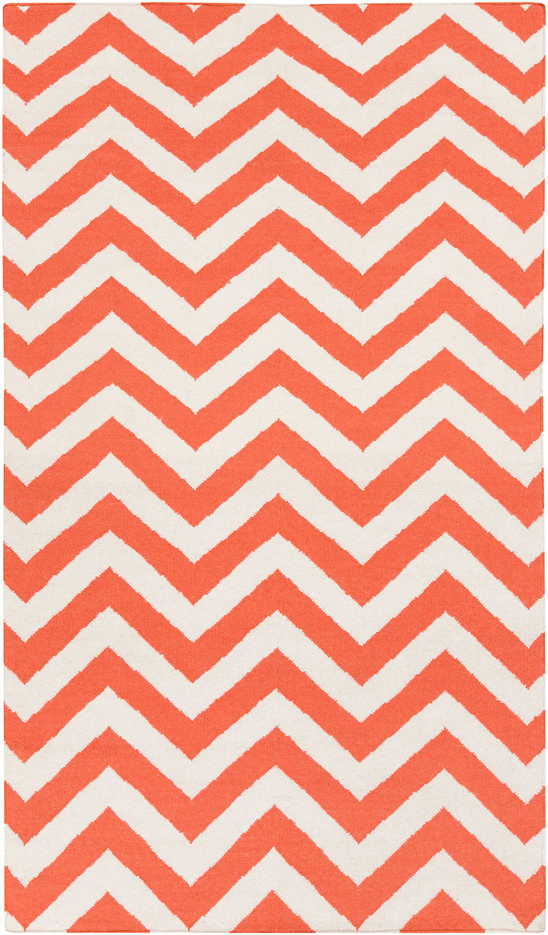 Frontier Chevron Rust/Ivory Area Rug - Image 2