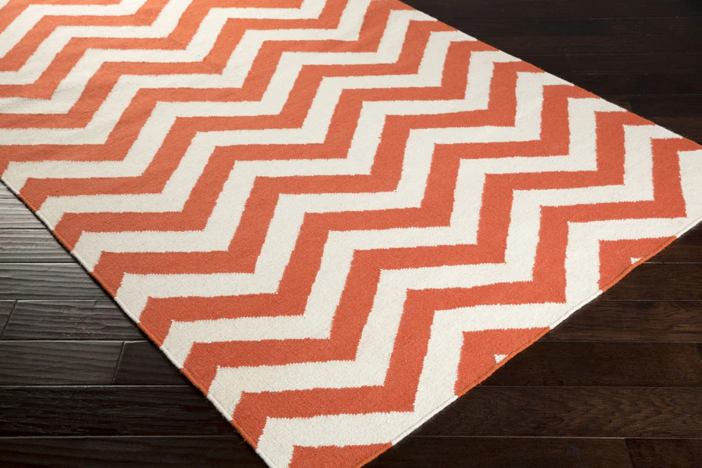 Frontier Chevron Rust/Ivory Area Rug - Image 3