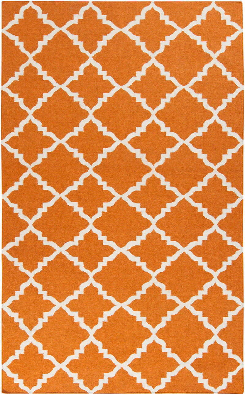 Frontier Diamond Burnt Orange/Ivory Area Rug - Image 2