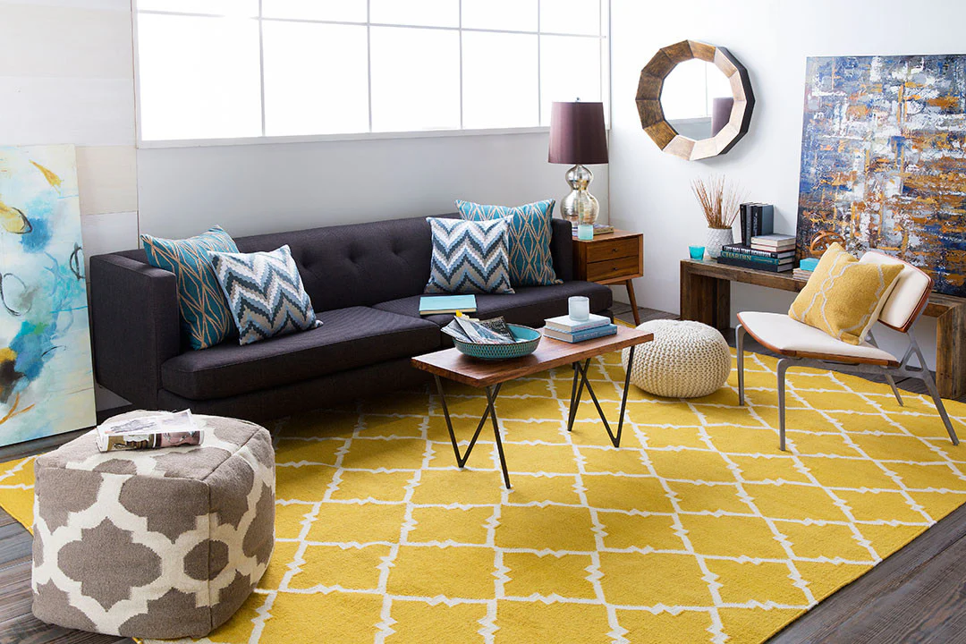 Frontier Diamond Gold/Ivory Area Rug - Image 2