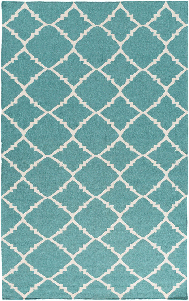 Frontier Diamond Teal/Ivory Area Rug - Image 2