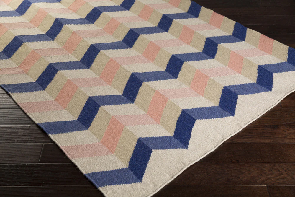 Frontier Salmon/Navy Area Rug - Image 2