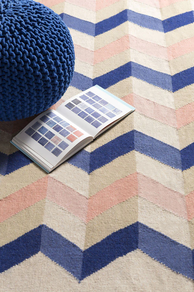 Frontier Salmon/Navy Area Rug - Image 5