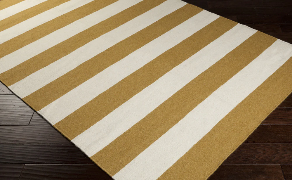 Frontier Striped Ivory/Gold Area Rug - Image 3