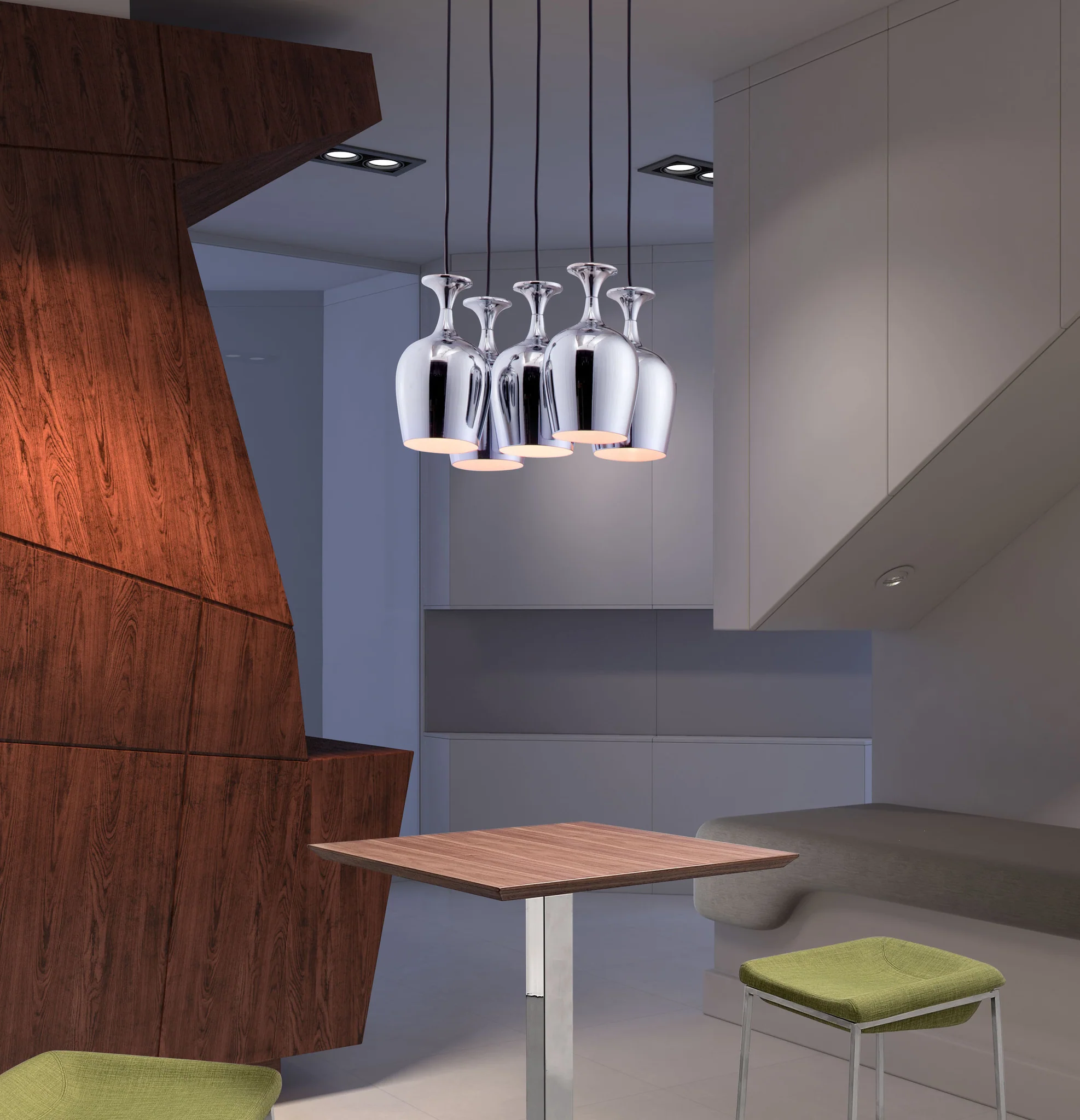 Frozen Ceiling Lamp Chrome - Image 3