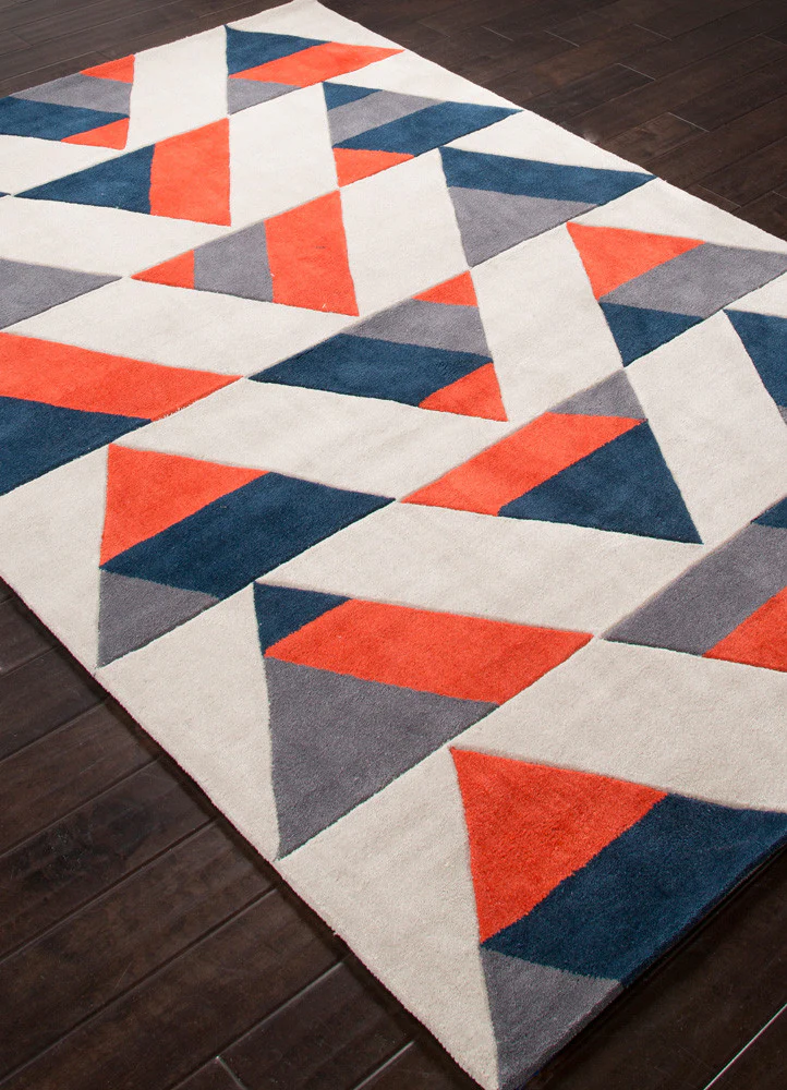 Fusion Angular Dark Beige/Red Area Rug - Image 2