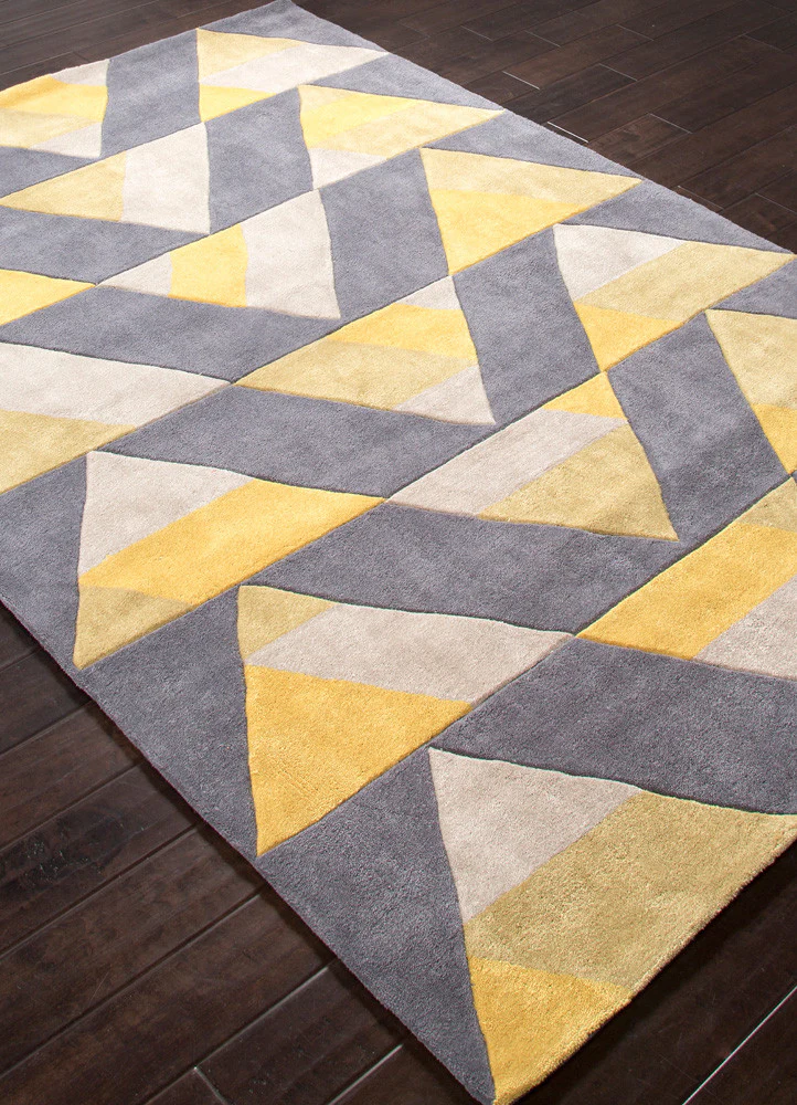 Fusion Angular Gray/Yellow Area Rug - Image 2