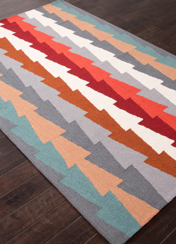Fusion Stairstep Gray Area Rug - Image 2