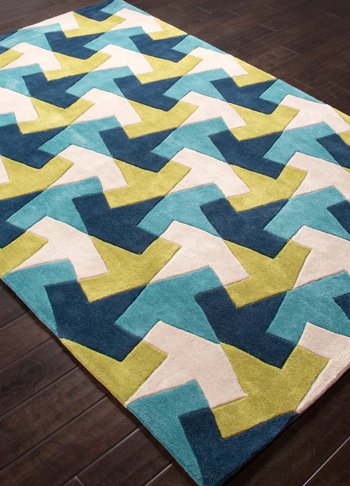 Fusion Tesselation Blue/Green Area Rug - Image 2