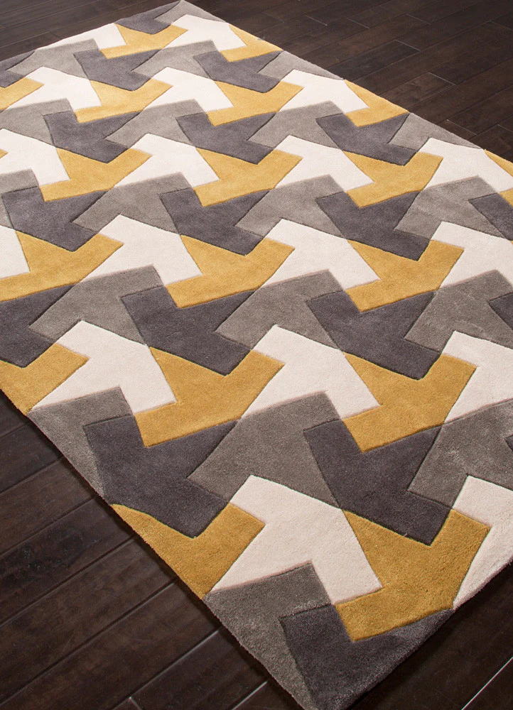 Fusion Tesselation Gold/Gray Area Rug - Image 2