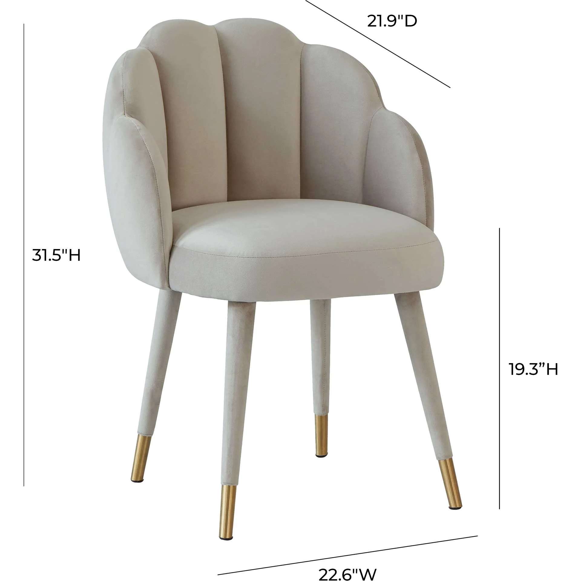 Gabby Velvet Dining Chair Light Gray - Image 5