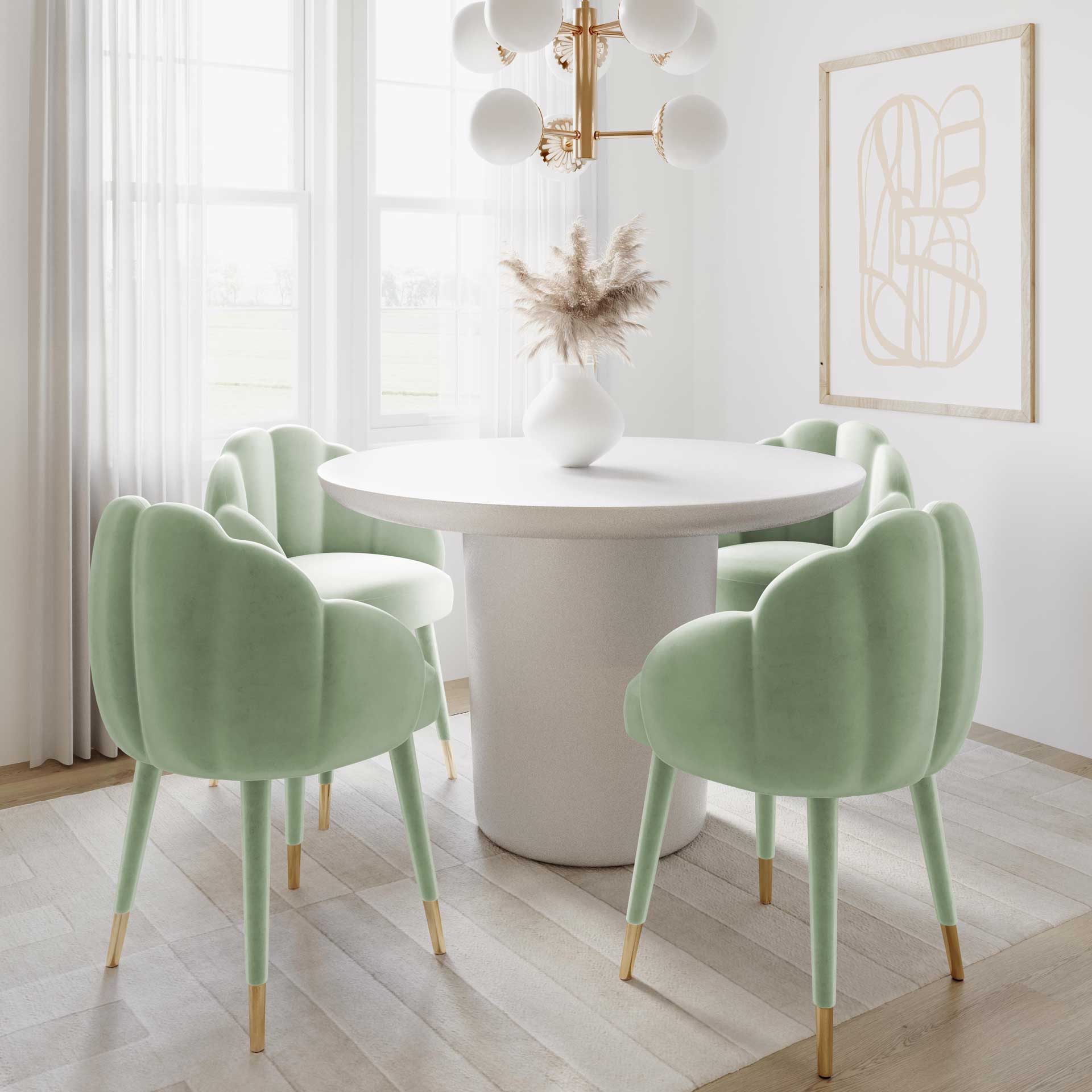 Gabby Velvet Dining Chair Moss Green - Image 6