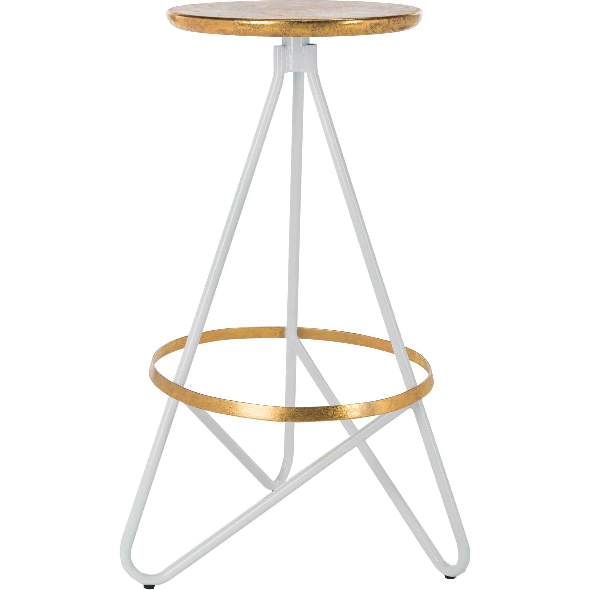 Gael Bar Stool White/Gold Top - Image 2