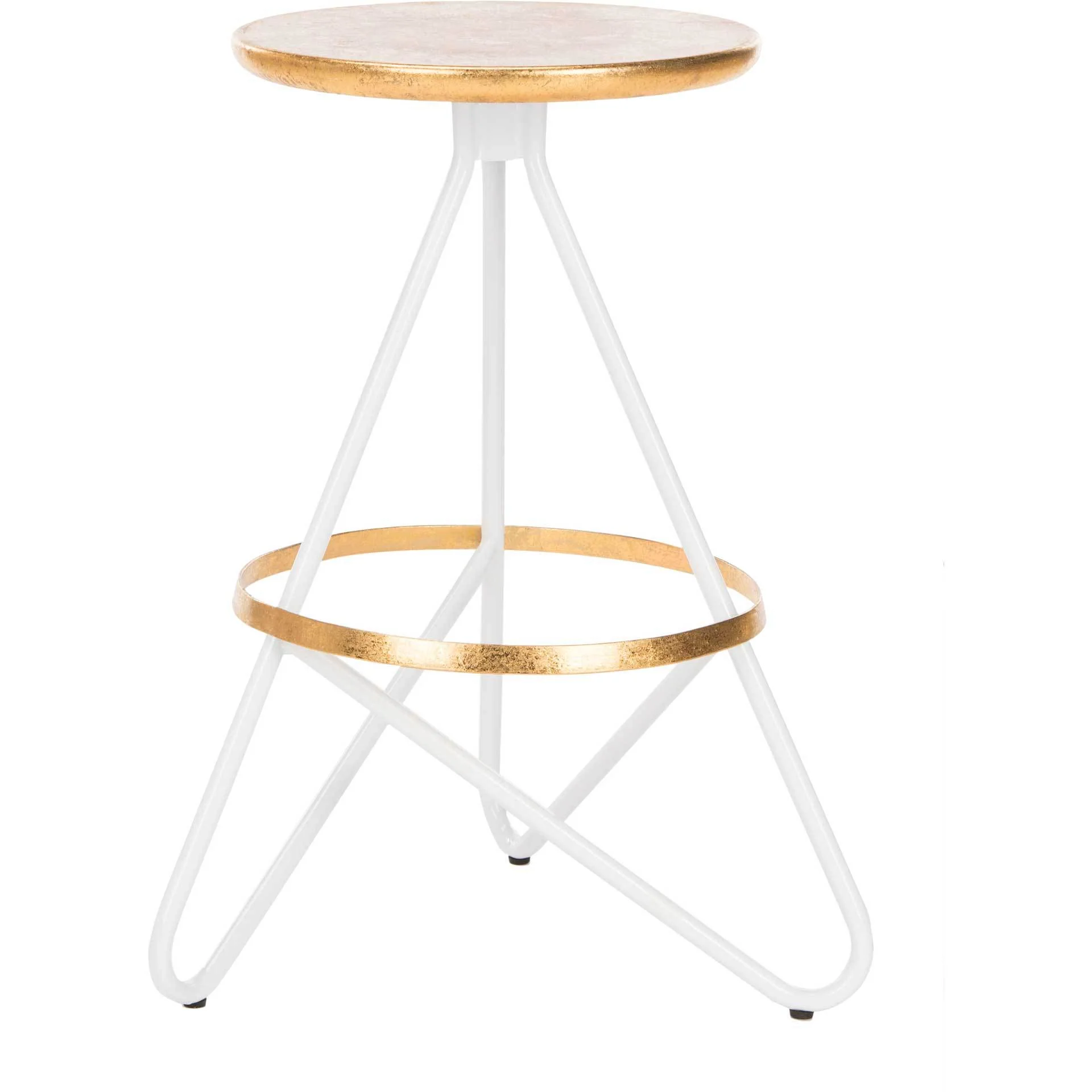 Gael Bar Stool White/Gold Top - Image 5