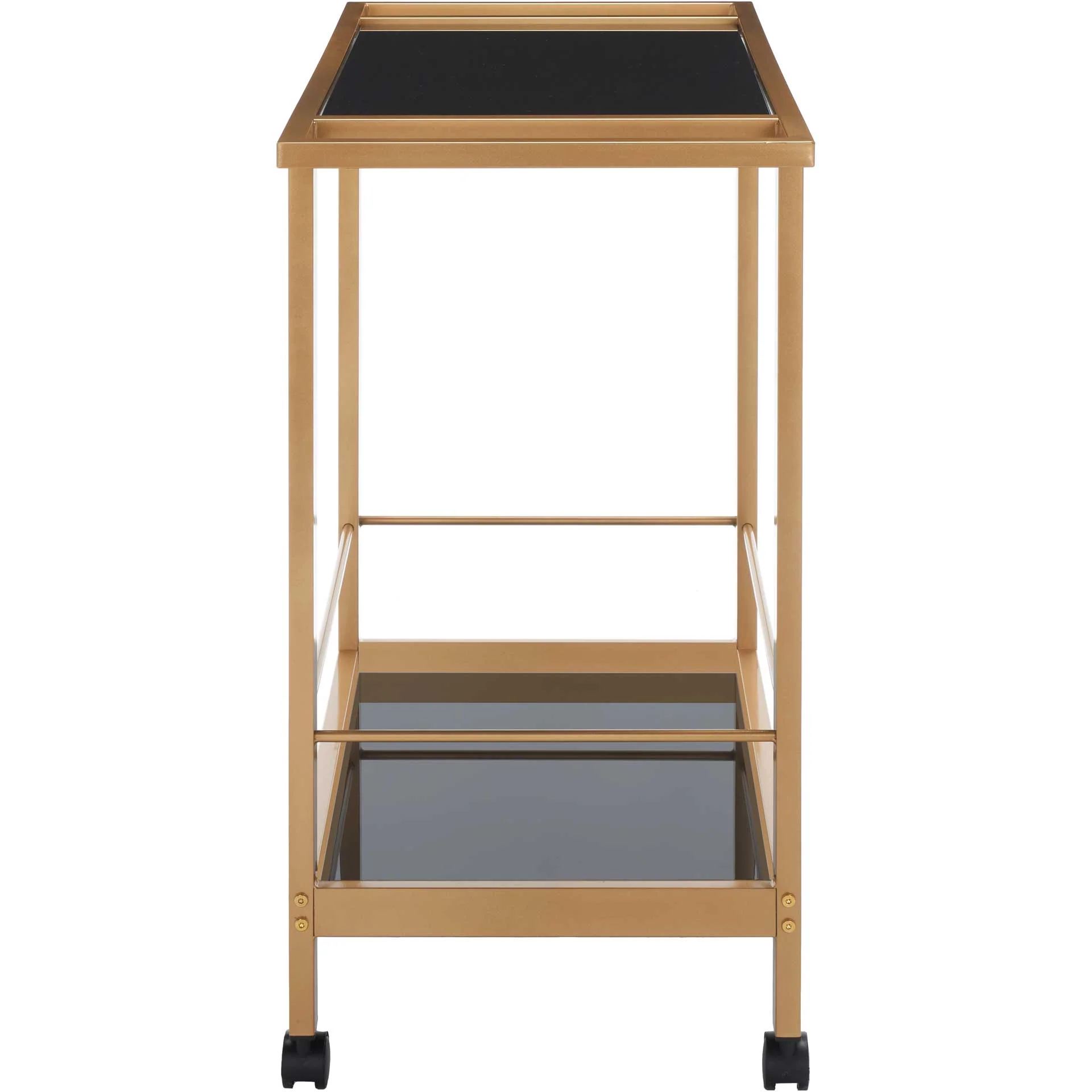 Gaelan 2 Tier Bar Cart Gold/Black - Image 3