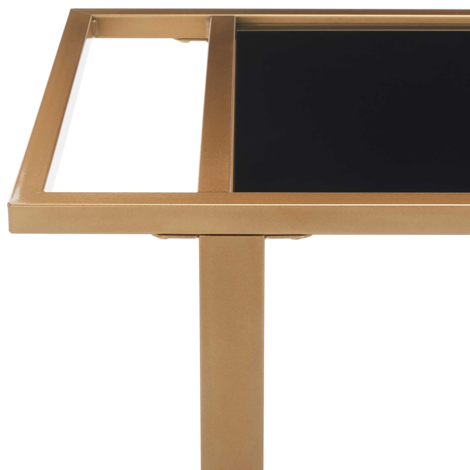 Gaelan 2 Tier Bar Cart Gold/Black - Image 4
