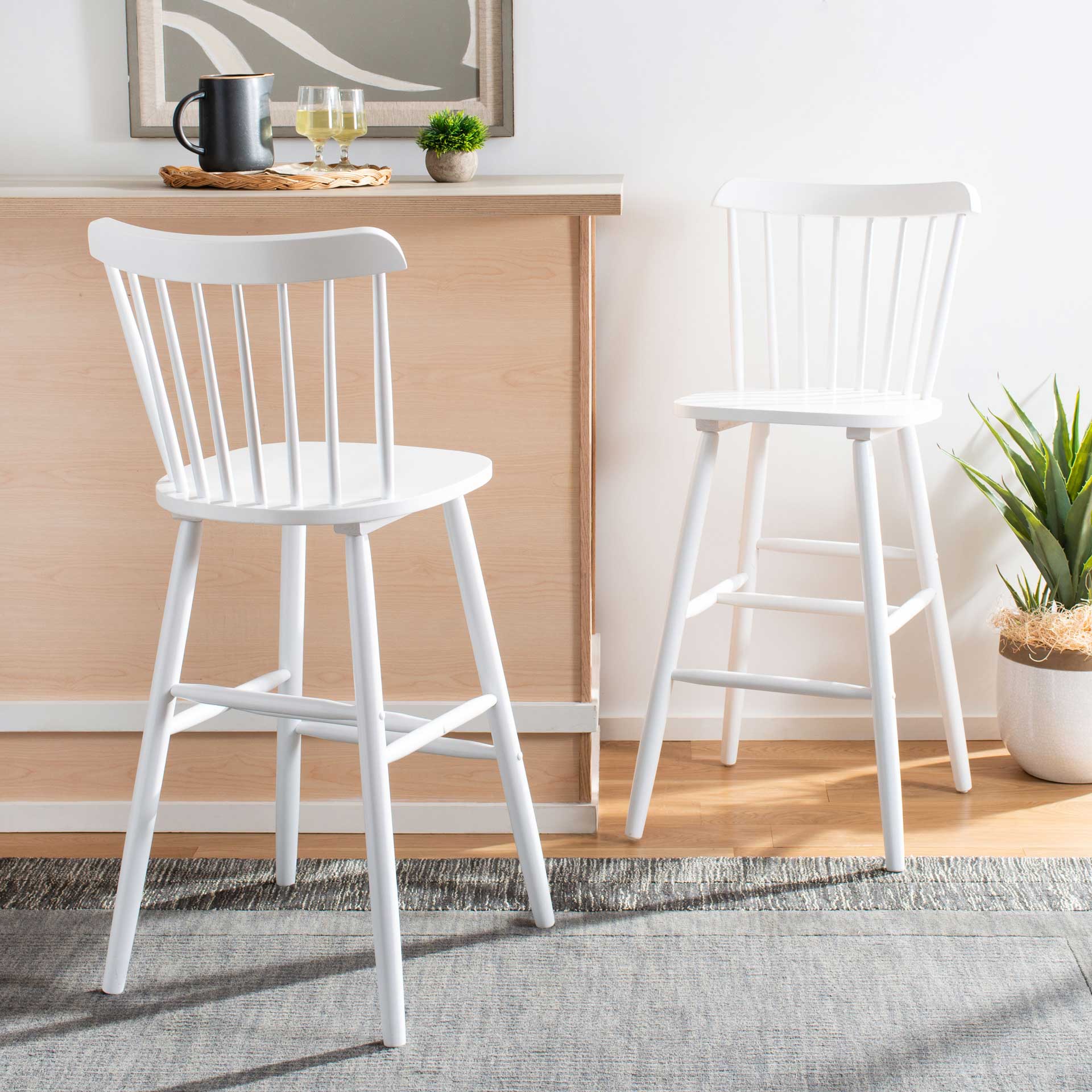 Gale Bar Stool White (Set of 2) - Image 8