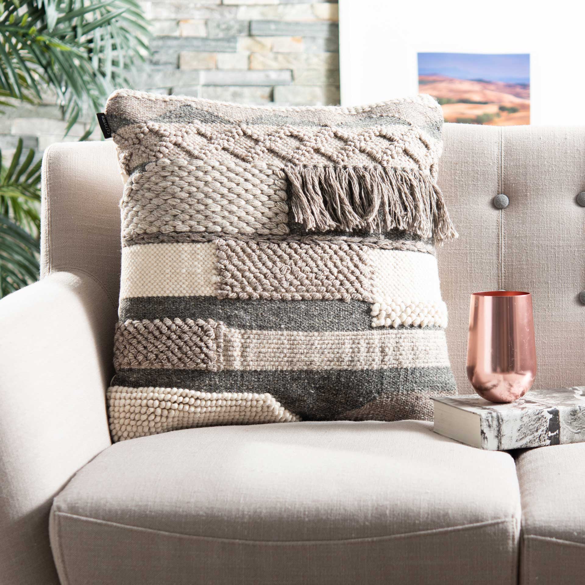 Galena Pillow Charcoal/Silver - Image 4