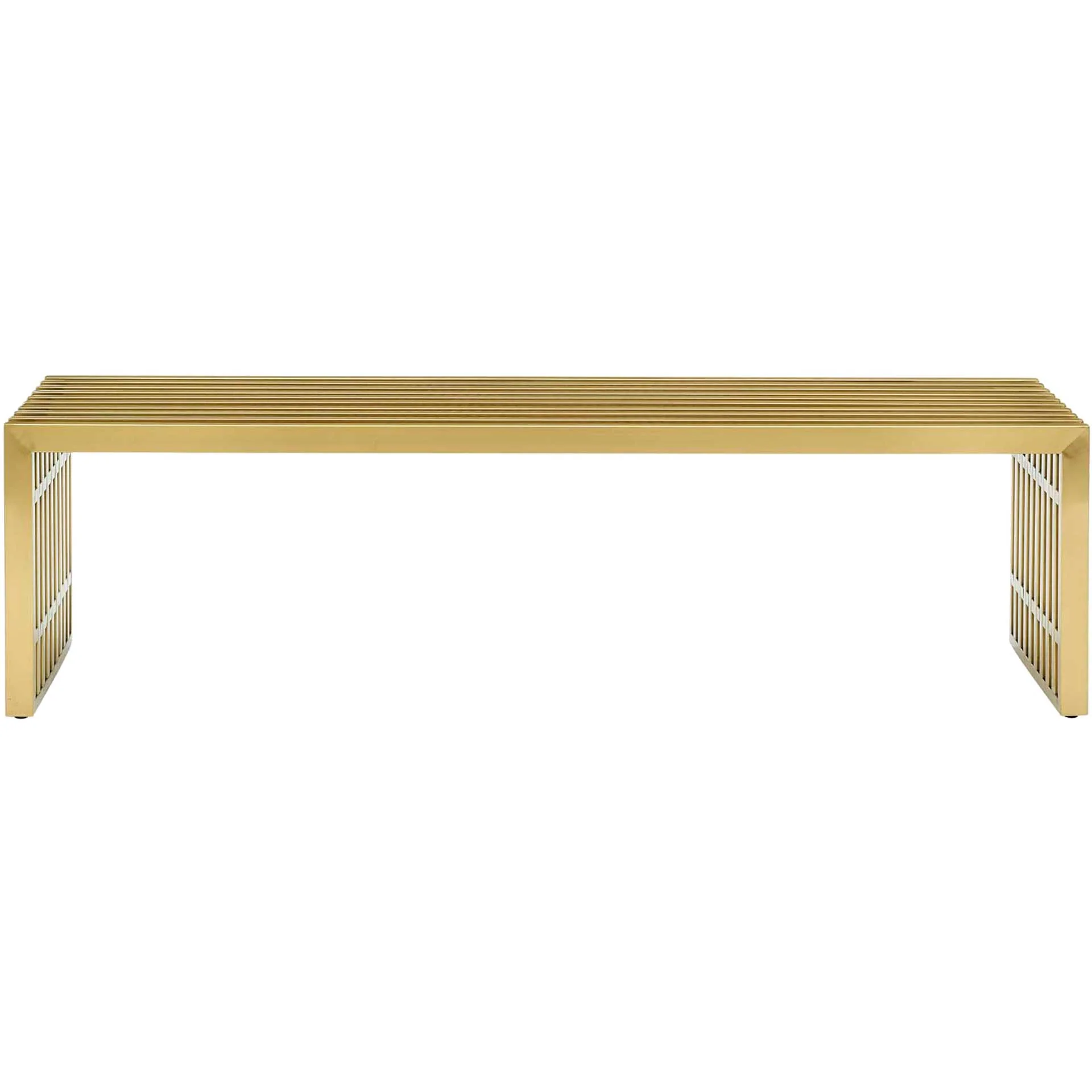 Galena Stainless Steel Bench Gold - Image 2