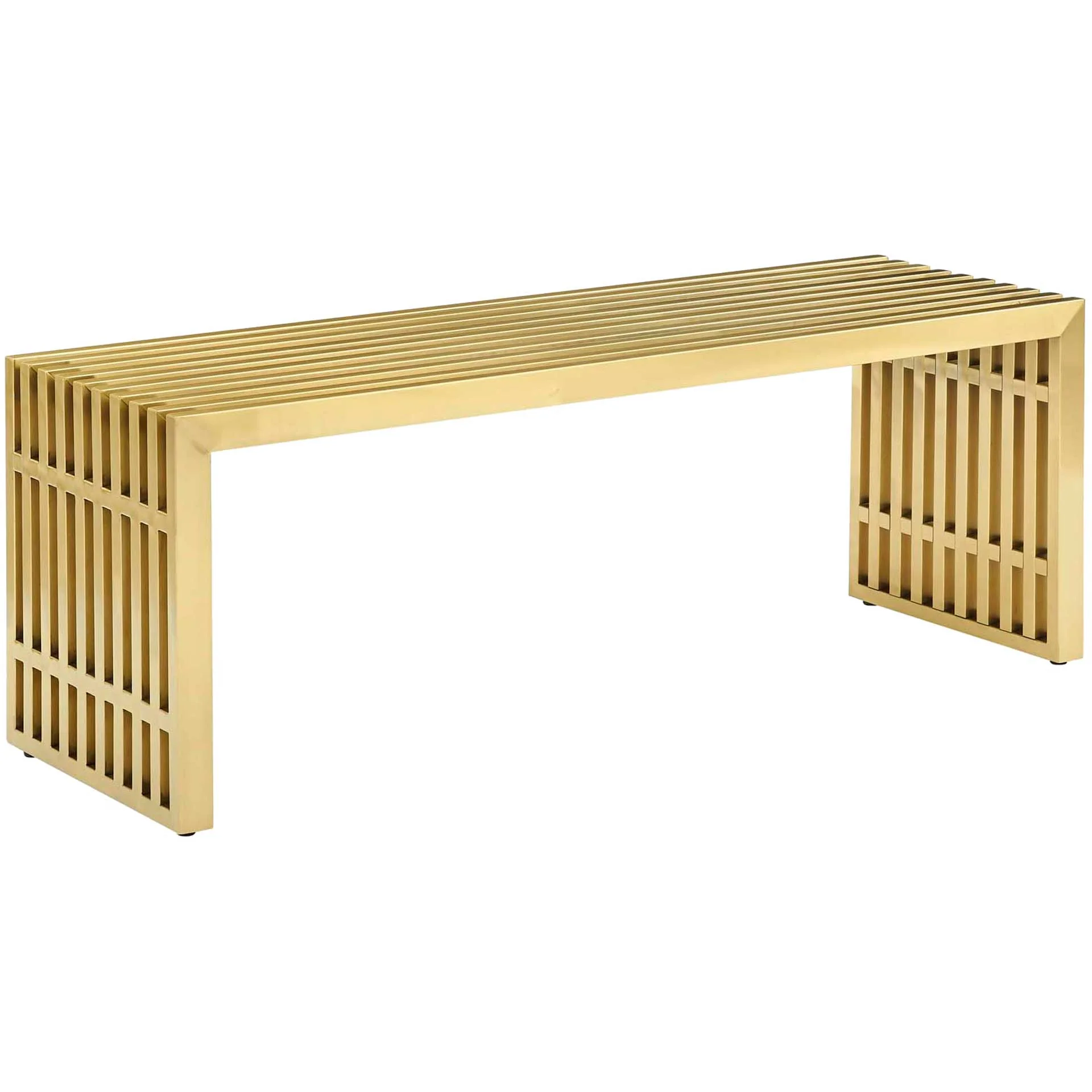 Galena Stainless Steel Bench Gold - Image 7