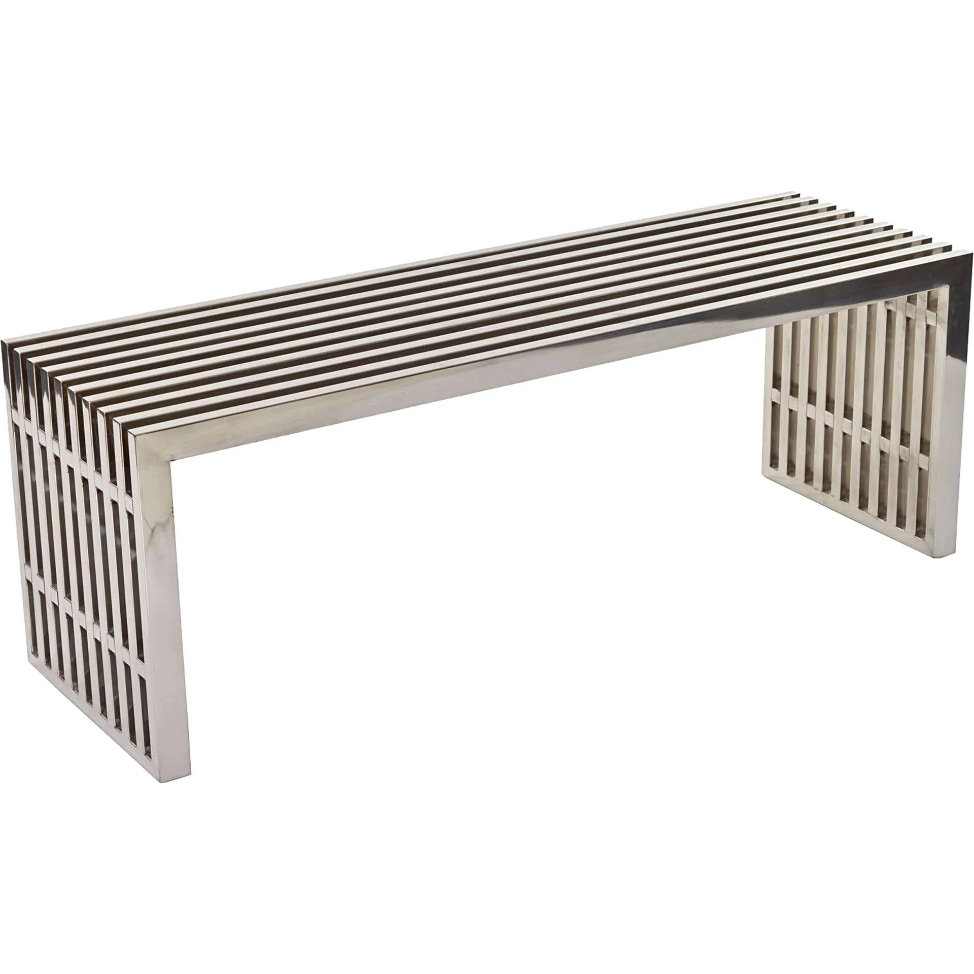 Galena Stainless Steel Bench Silver - Image 4