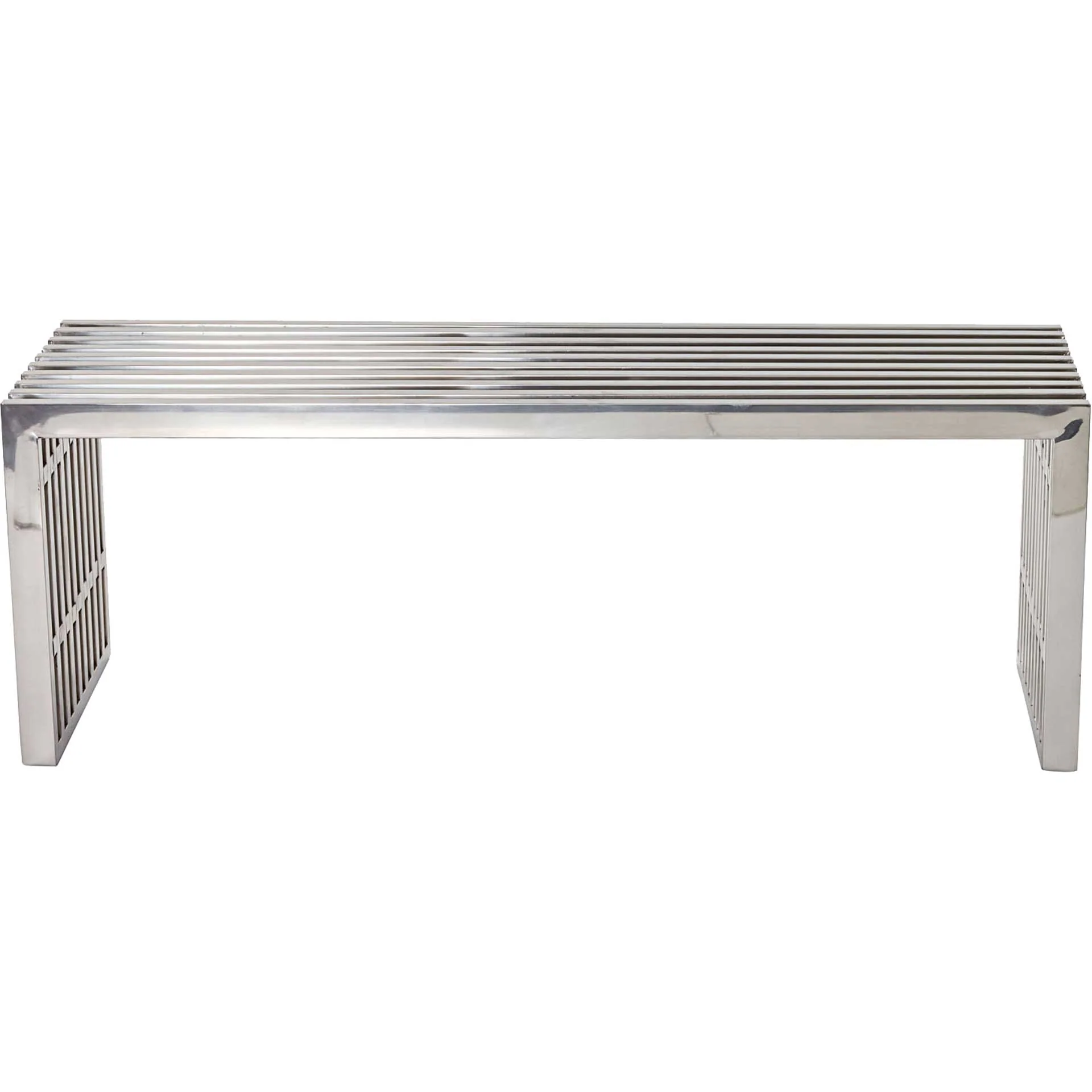 Galena Stainless Steel Bench Silver - Image 5