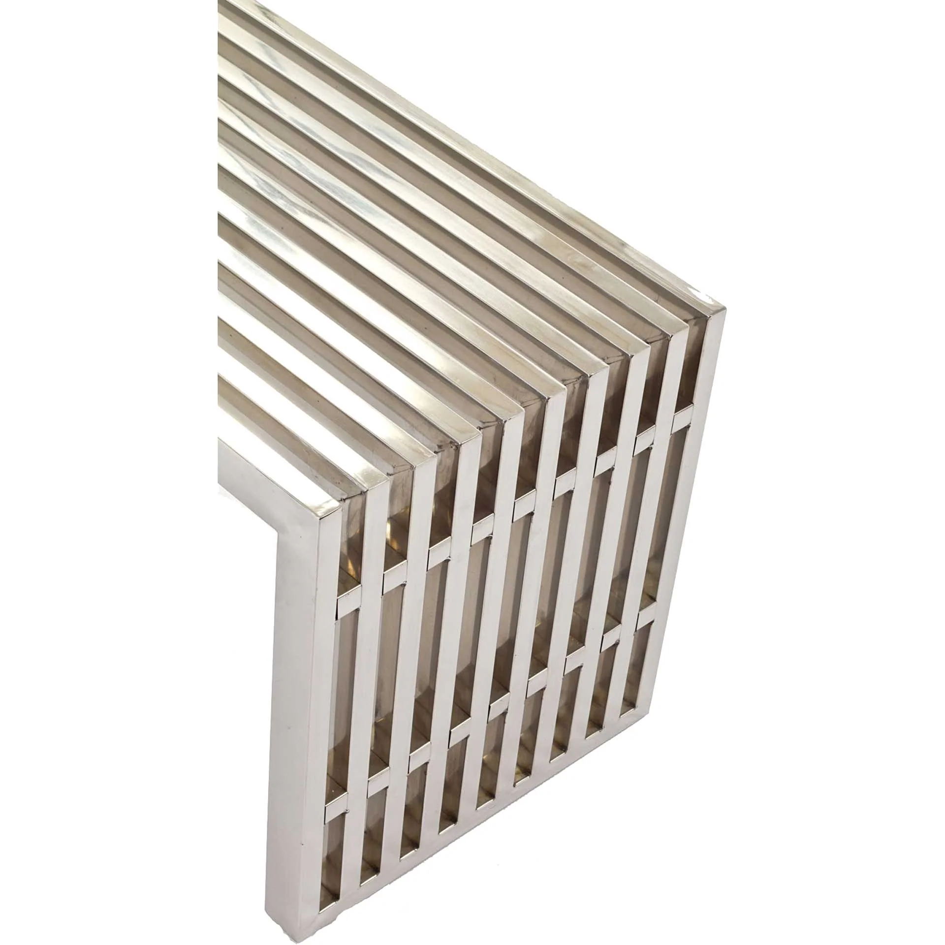 Galena Stainless Steel Bench Silver - Image 6
