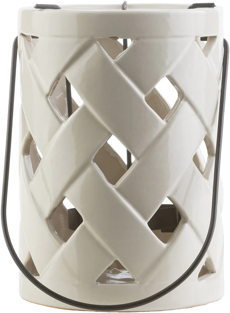Galilee Ceramic Lantern Ivory - Image 2
