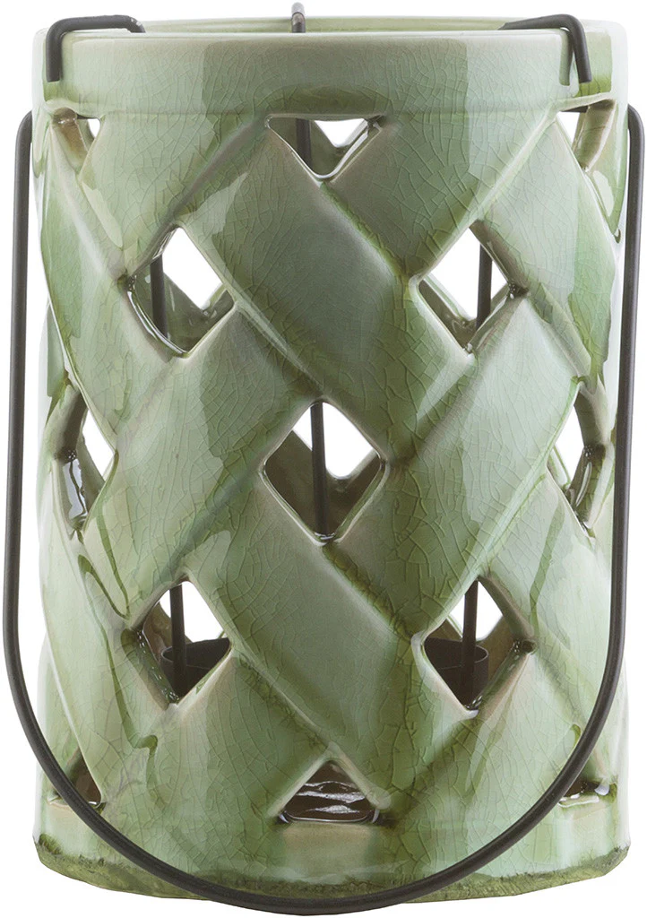 Galilee Ceramic Lantern Moss - Image 2