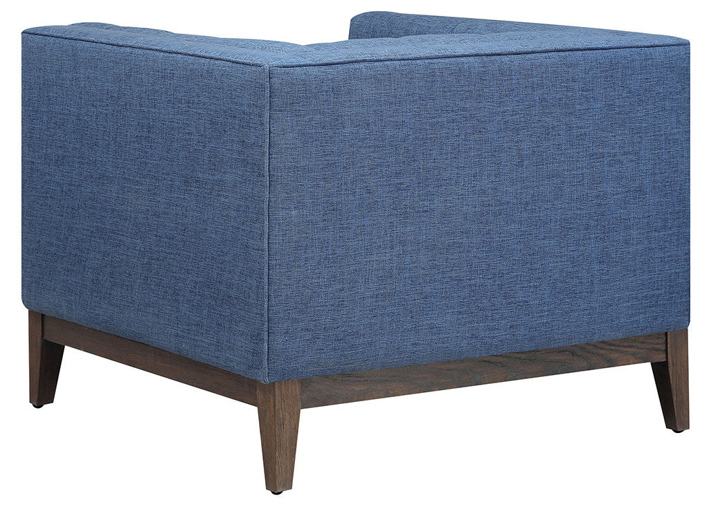 Galio Linen Chair Blue - Image 4