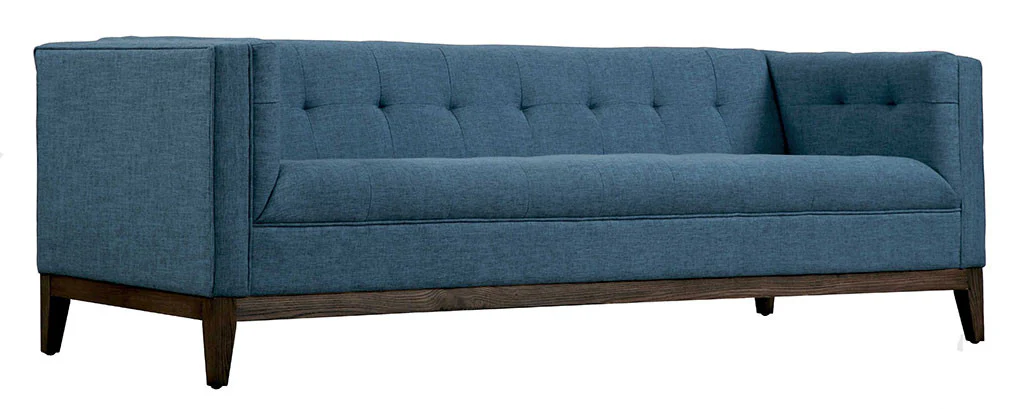 Galio Linen Sofa Blue - Image 2