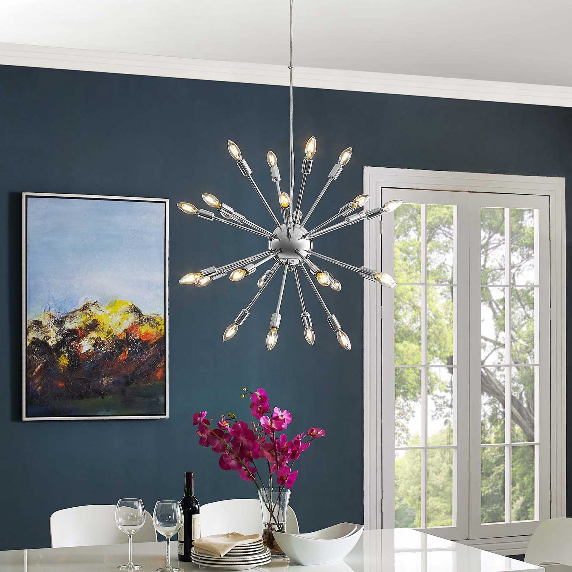 Gama Metal Chandelier Silver - Image 4