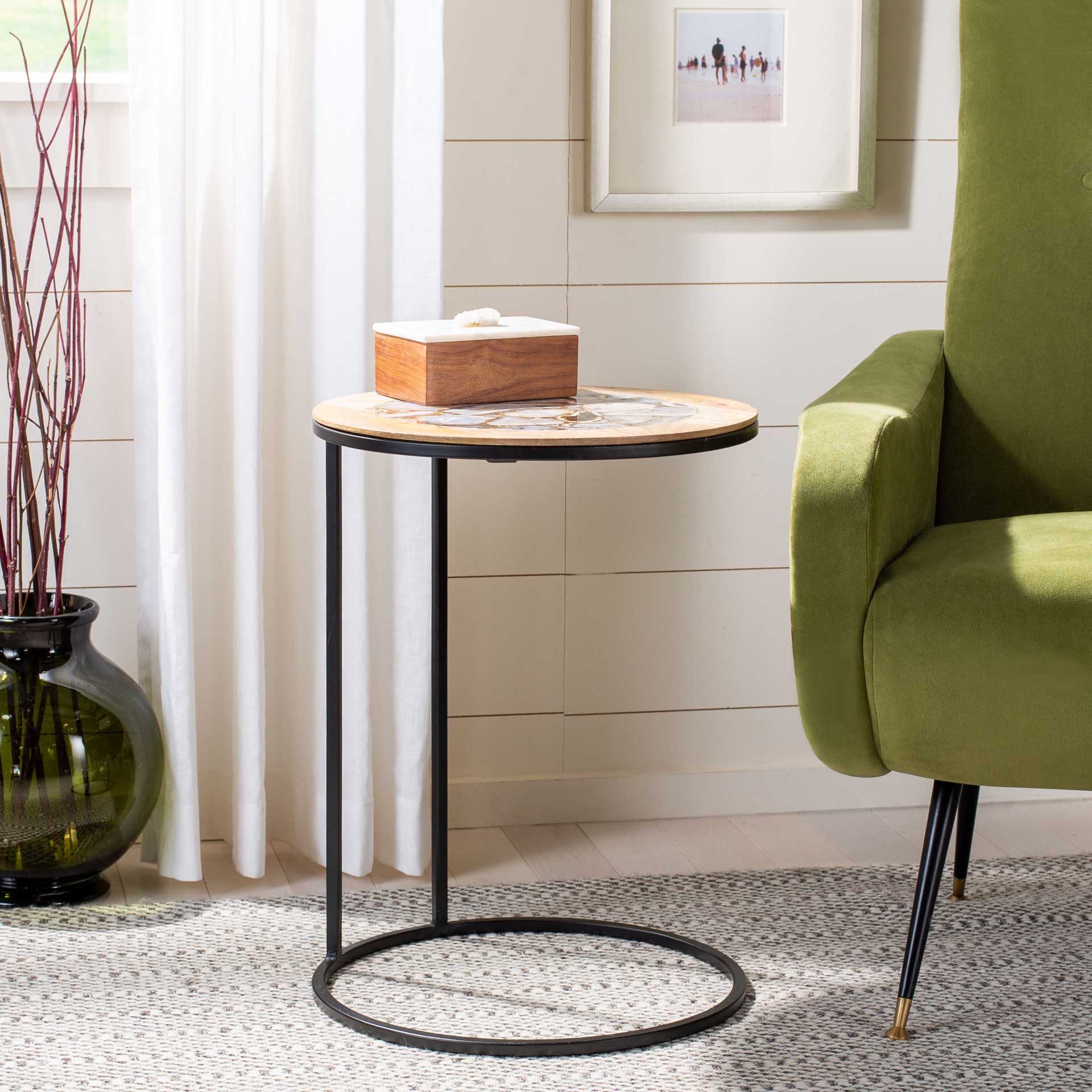 Gear Agate Side Table Black Agate - Image 7